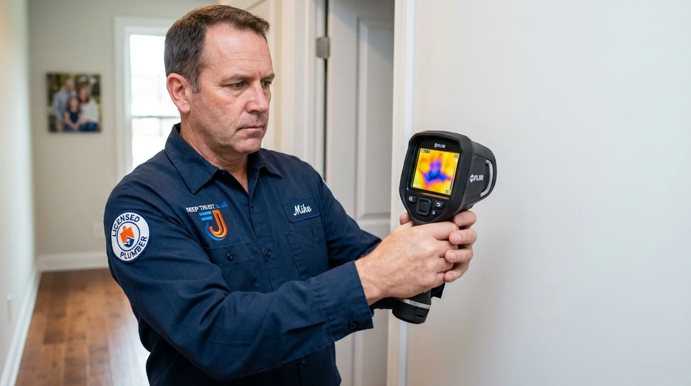 Thermal imaging leak detection by Johns Plumbing LLC in Brattleboro